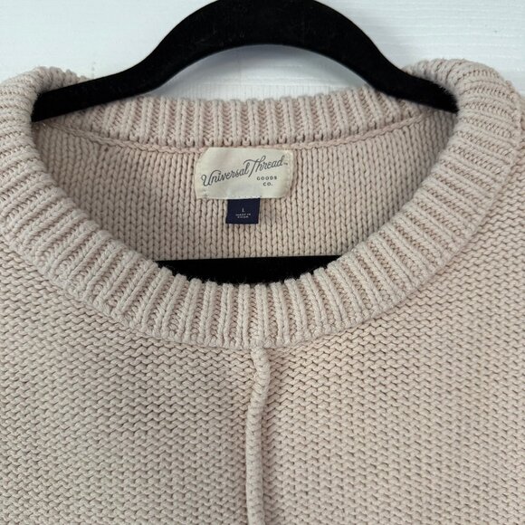 UNIVERSAL THREAD Cream Sleeveless Sweater Vest Women’s Large - Picture 3 of 5